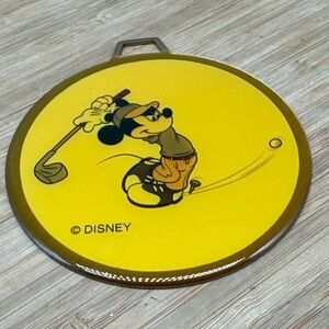 Disney Yellow Mickey Mouse Golf Vintage Medal